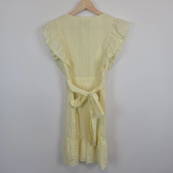 Lulu's Daydreaming Of You Yellow Swiss Dot Button-Front Mini Dress #376 - Picture 7 of 12